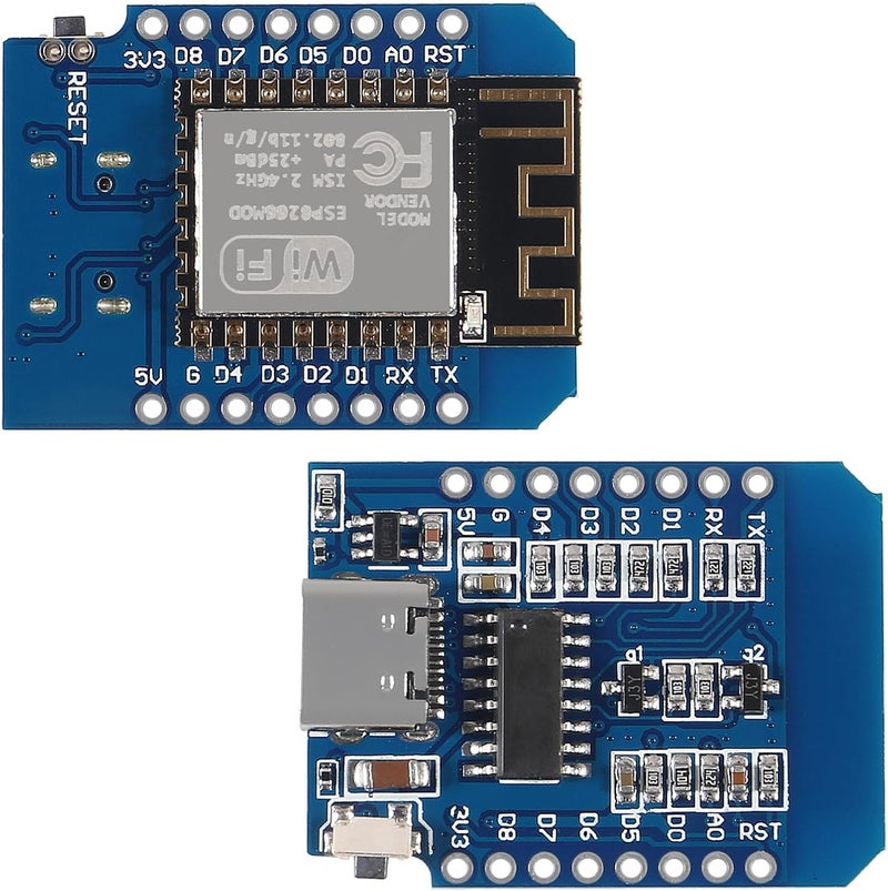 ACEIRMC Type-C ESP8266 ESP-12 ESP-12F NodeMcu Mini D1 Module WeMos Lua 4M Bytes WLAN WiFi Internet Development Board Base on ESP8266 ESP-12F for Arduino,Compatible with WeMos D1 Mini (10pcs Type-C) - Image 2